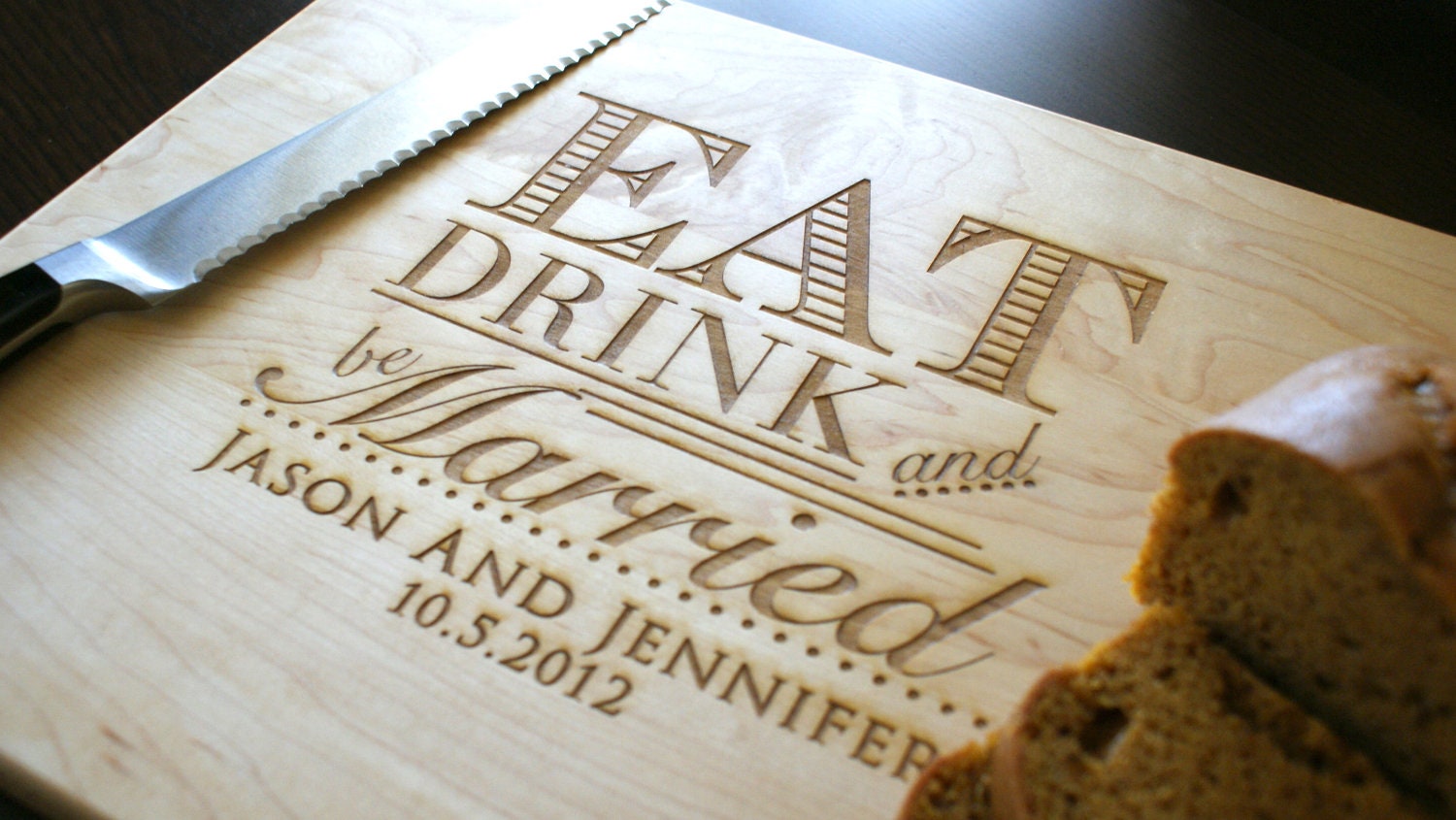 Personalized Cutting Board Custom Engraved - 12x15, Wedding Gift, Anniversary Gift, Housewarming Gift