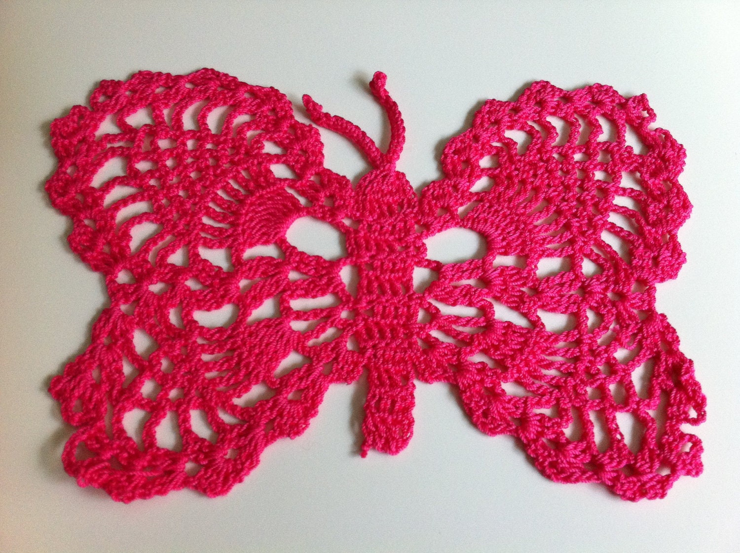 Crochet butterfly doily