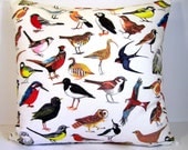 decorative pillow - throw pillow cover - bird lovers gift - bird pillow - wildlife pillow - birders pillow - Emma Bridgewater
