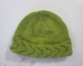 Handknit Hat Lime Green Alpaca Wool Fall Winter Trends Fashion Accessory Christmas Gift for Her by dodofit on Etsy