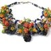 Smiling Sugar Skulls & Happy Hearts Wired Jewels Necklace WJ117