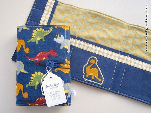 Dinosaur Scribblet Art Wallet