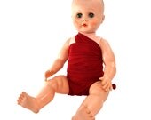 Baby Bathing Suit Solid True Red Wrap Around Swimsuit