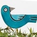garden bird plant stake- garden decor - window box decoration - plant pot - outdoor - ceramic - frost resistant - bird decoration