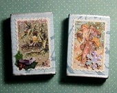 Altered Matchbox Gift Boxes - Winter Scenes on Blue