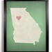 State Love Georgia (Pictured In Moss) Giclee, Art Print 8 x 10