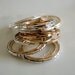 Delicate Hammered Organic Ring // Bridesmaids Jewelry // Sterling Silver Band ring // Set of Three