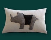 Rhino pillow cover (20" x 12")