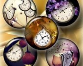 Morphing Time - Digital Collage Sheet CG-613C - 1.5 inch (or smaller) circles - for Scrapbooking, Resin Pendants, Bottle Caps