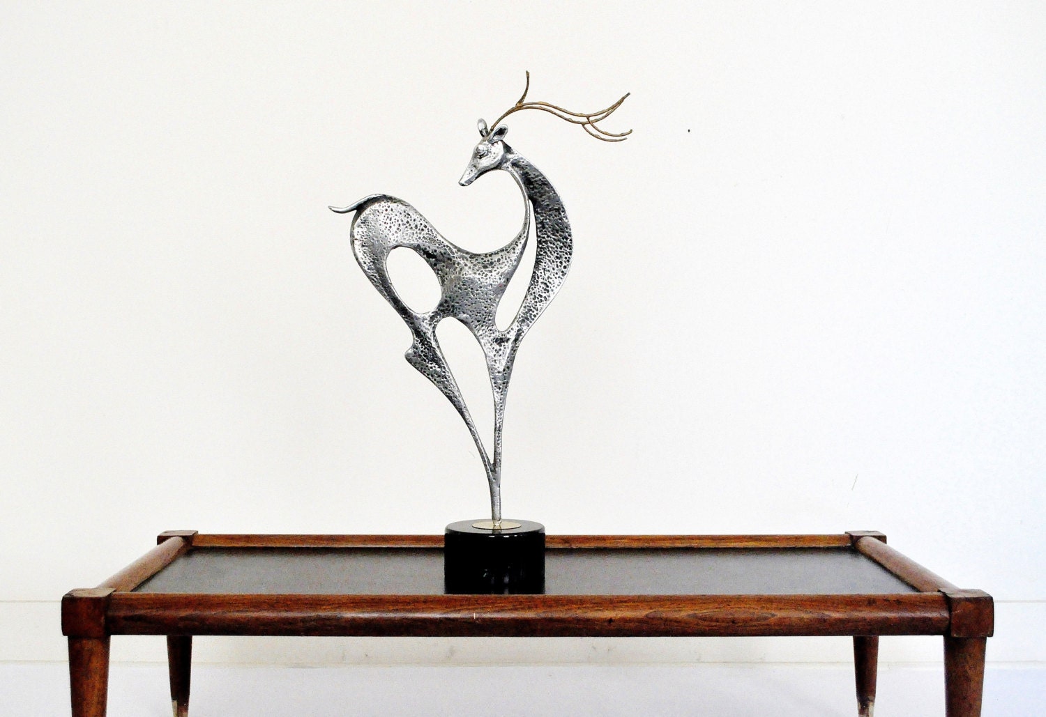 Curtis Jere Metal Deer Sculpture