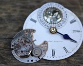Four O'Clock - Upcycled Vintage Watch Brooch