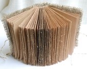 Rustic Burlap Journal  Wedding Guest Book Embroidered Journal