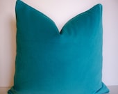 Aqua Turquoise Velvet Pillow Cover 18"