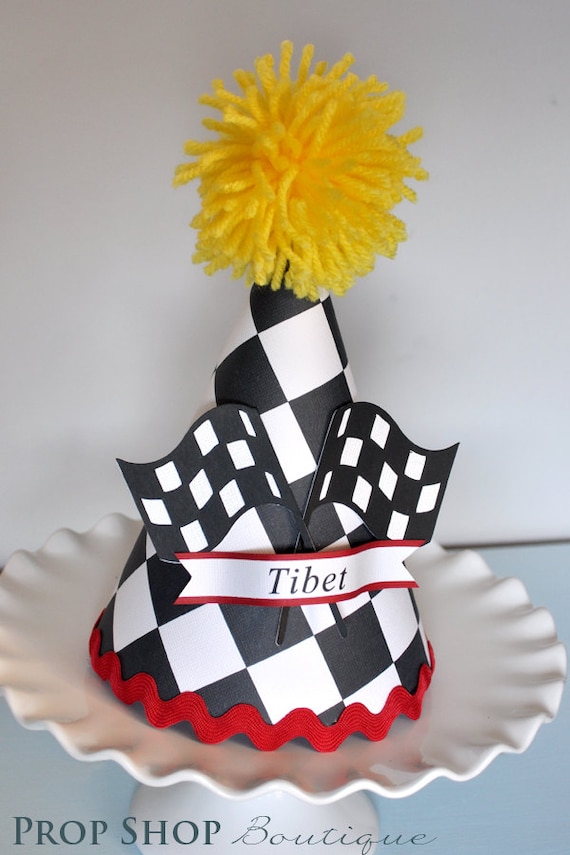 Boy's Race car Birthday Hat, Special Occasion, Dress up Il_570xn