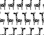 Giraffe Fabric, Screen Printed on Cotton Duck, 1/2 Yard by 54 inches Wide, I combine shipping and I refund shipping overages
