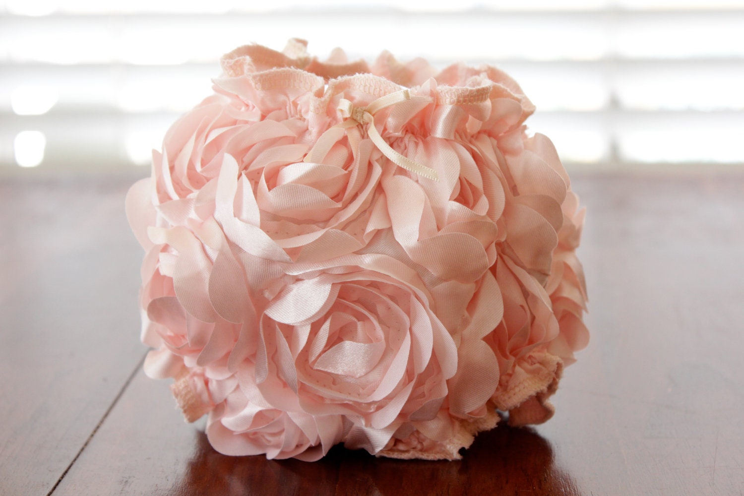Romantic Pink Blooming Flowers Diaper Cover