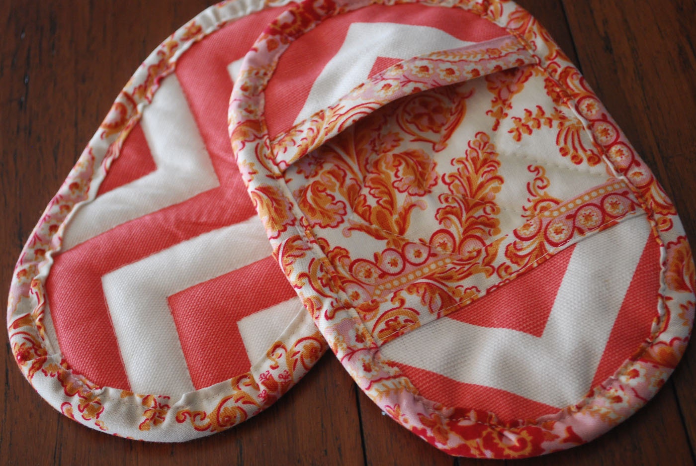 Chevron mini microwave pot holders