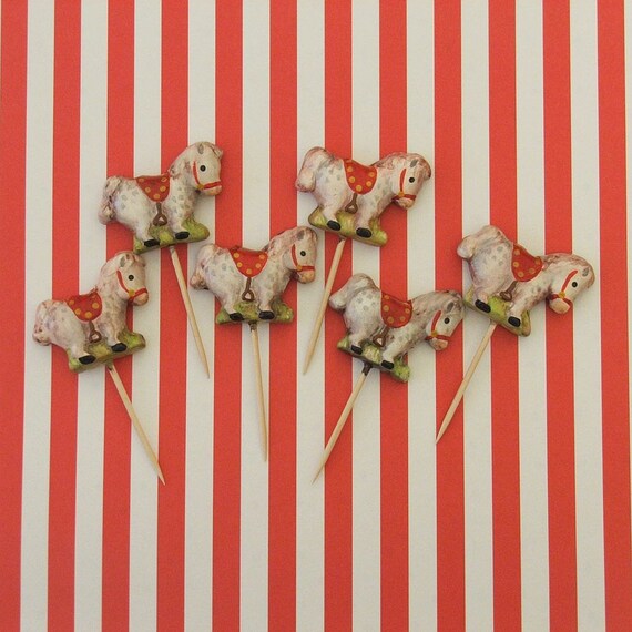 Antique Like/Vintage Horse/Pony/ Western Theme Cupcake Toppers Il_570xn