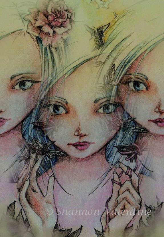 5x7 Fantasy Art Print "Capture and Release"