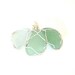 triple sea glass pendant
