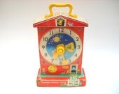 Vintage Fisher Price Teaching Clock 998 Works - ManateesToyBox