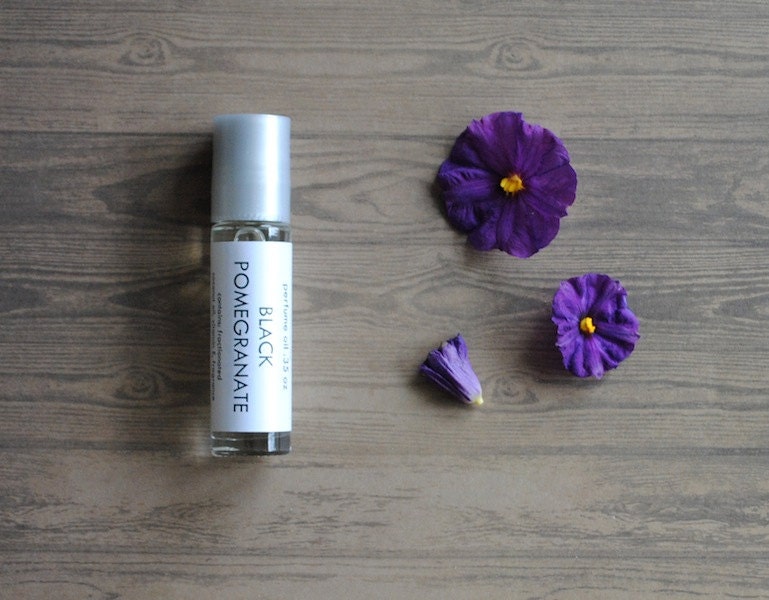 Black Pomegranate Perfume Oil - Roll On Perfume Sweet Earthy Fragrance