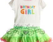 Birthday Petti Dress Lime Green and Hot Pink   Size 18 mo. 24 mo.