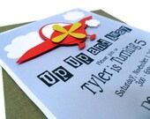 Airplane Invitation - Set of 1 5x7 Il_170x135