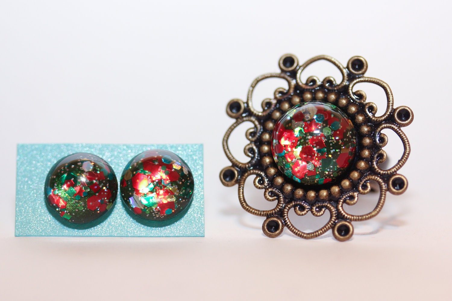 Happy Holo Daze Nail Polish Earring and Ring Set