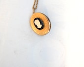 Signed Lisa Lg Cameo Locket  Necklace- Free Shipping to US