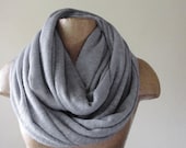 Chunky Grey Scarf - Gray Sweater Scarf - Silver Infinity Scarf - Chunky Infinity Cowl - Winter Scarf - Snood