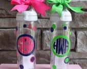 Preppy Personalized Monogram Tervis water bottle