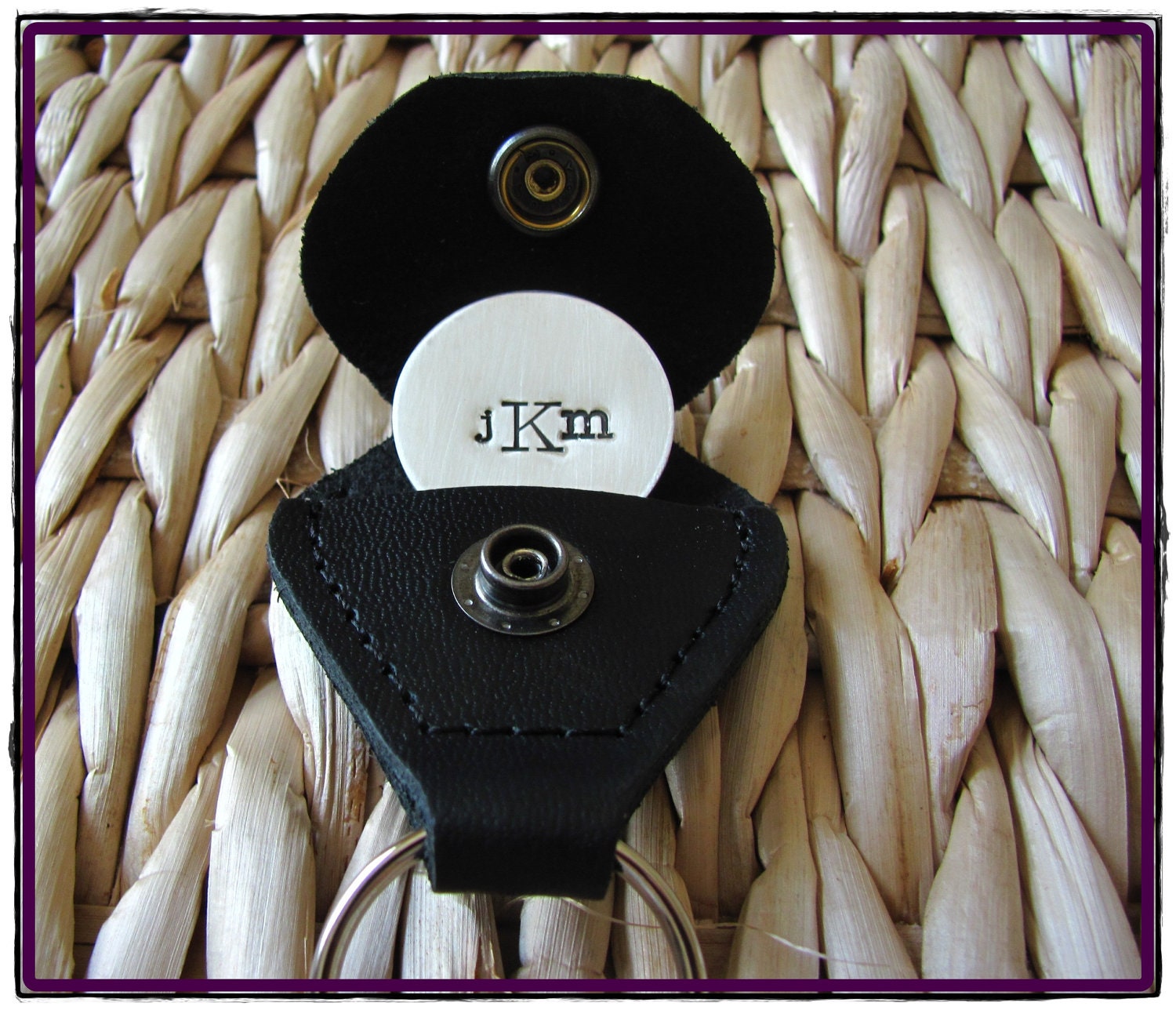 LEATHER CASE - Black Genuine Leather Case To Store Pocket Token or Golf Ball Marker
