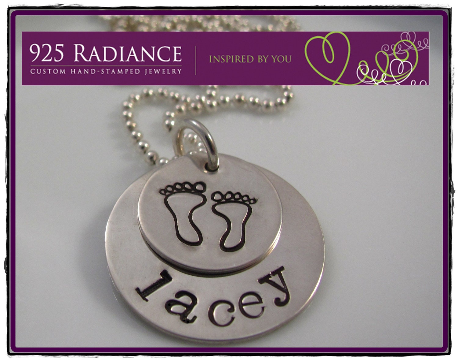 BABY'S FIRST IMPRESSION - Sterling Silver Custom Hand-Stamped Jewelry