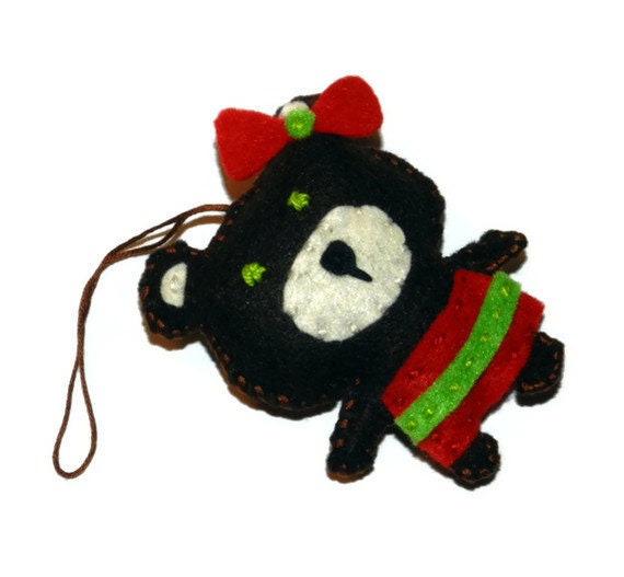 CLEARANCE - Christmas bear ornament