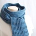 DIGITAL PDF PATTERN - Knit yourself this Scarf - Knit Pattern Scarf Blue Denim Wool