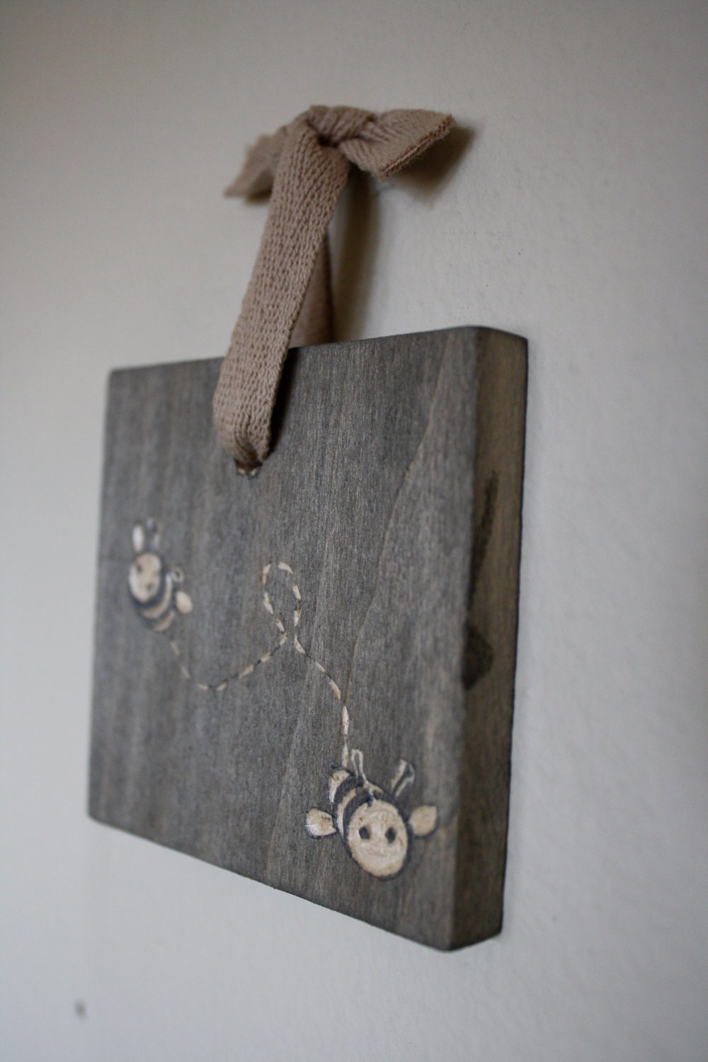 Honey Bees Woodblock ornament