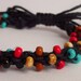 Kumihimo Beaded Bracelet, Hemp and Bead Bracelet, Adjustable, Cherokee