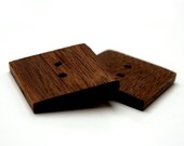 Wood Buttons, Black Walnut, Square