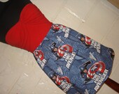 Captain America The First Avenger Mini Skirt - Marvel Comics Ladies Skirt -  High Waisted OOAK Handmade and Ready to ship