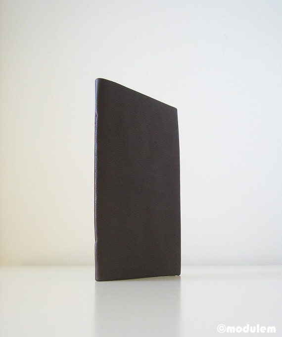 Le grand brun - Stylish dark brown upcycled leather notebook, journal, urban chic, classic, sketchbook, minimalist, eco gift, 5x8