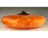 Beautiful Translucent Orange Alabaster Treasure Vessel Urn