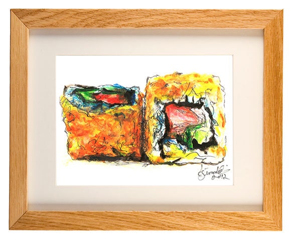 Sushi 1 Watercolour Print 5x7