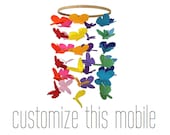 Personalized Large Butterfly Mobile - You choose the colours - Custom Nursery Mobile - Customized Crib Mobile