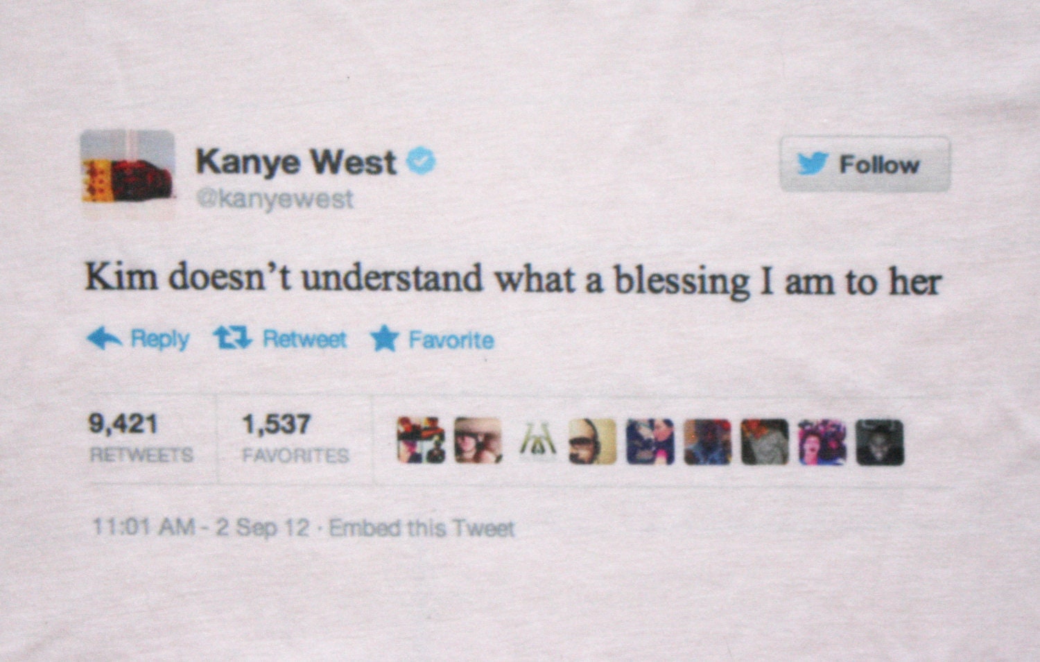 Kanye & Kim 4eva Tshirt (Size L)