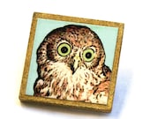 Owl Brooch Hand Made Art Jewelry