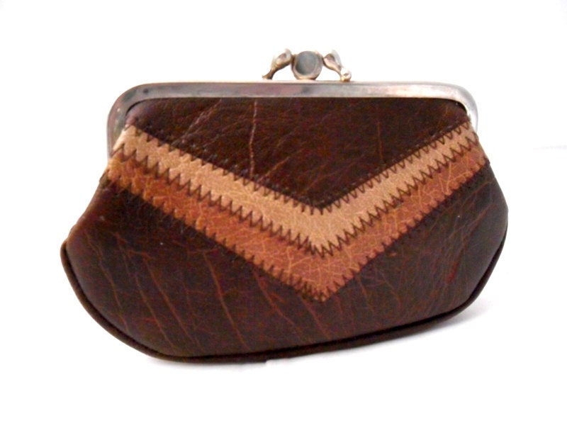 Vintage,  Brown Leather Coin Purse/Change Purse/Wallet/Purse