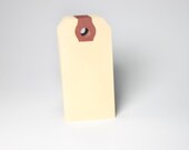 Gift tags . 50 parcel shipping tags . mini size . in manilla