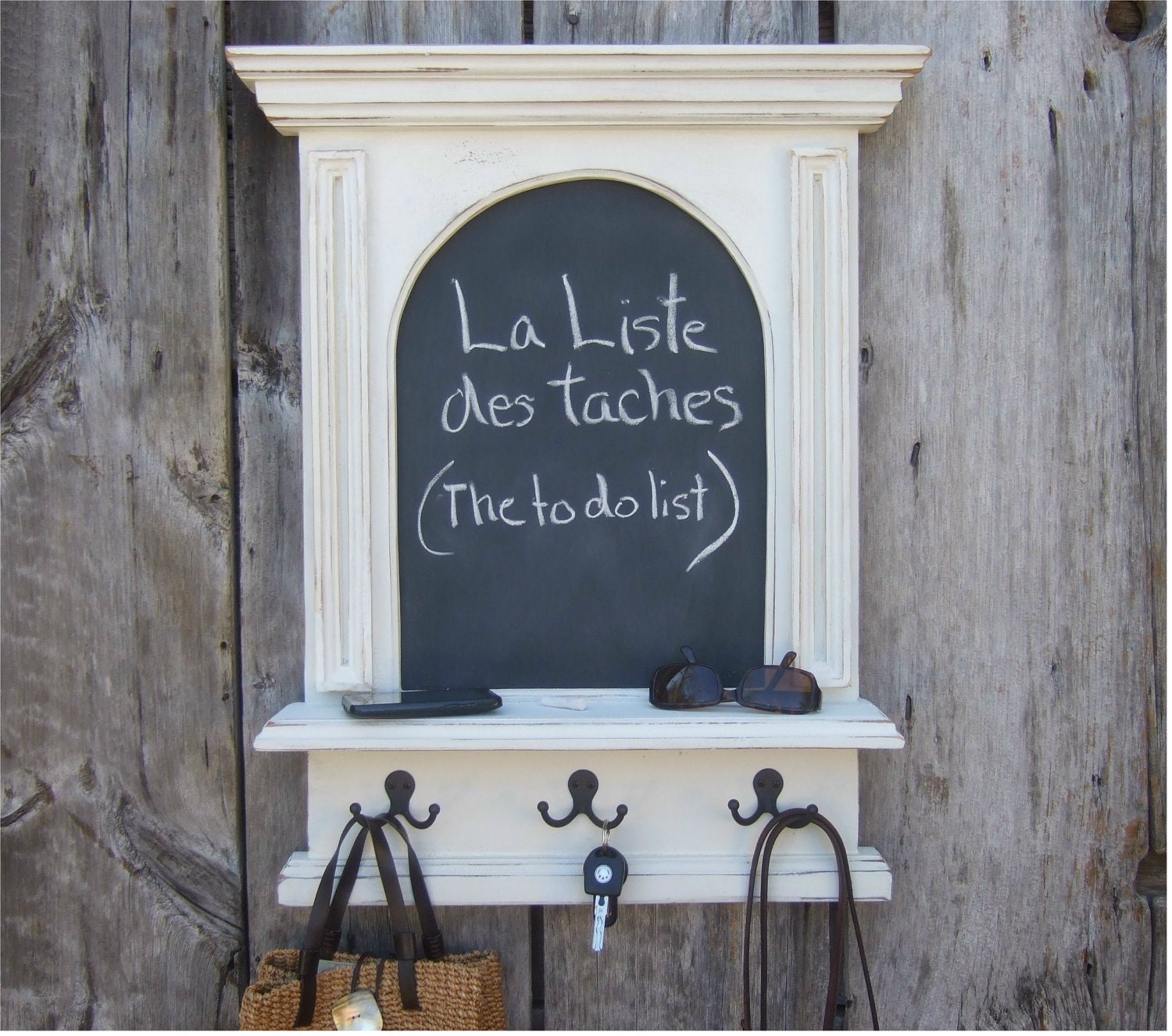 The French Architectural Arch Chalkboard With Hooks