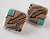 Native American 14kt Silver Earrings